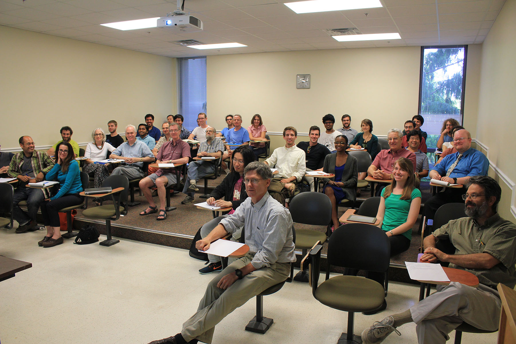 Students sitting in a classroom