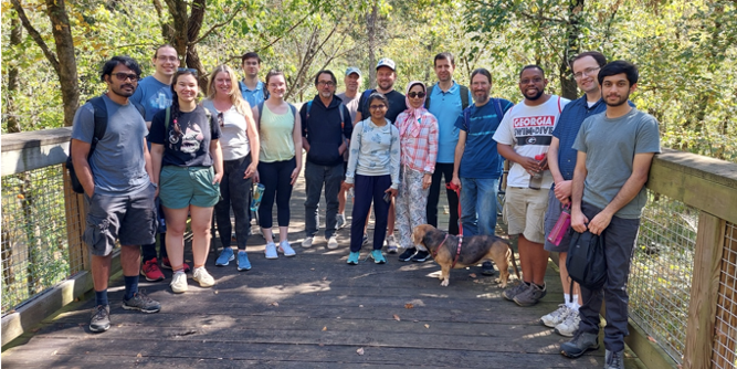 Photo of ten new PhD students