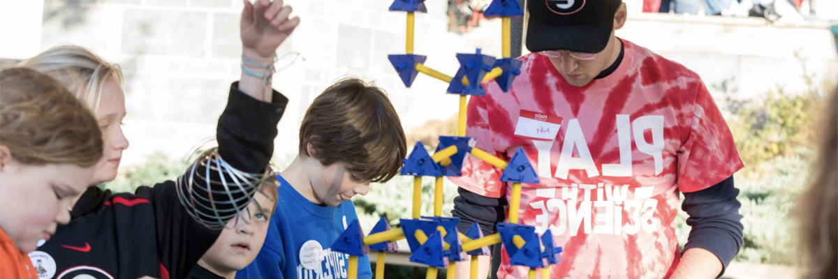 Students interacting during STEMzone activities